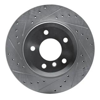 R1 Concepts EDZ-31090L Brake Rotor Drilled and Slotted Silver